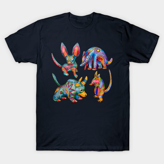 Dia de muertos animals T-Shirt by Mako Design 